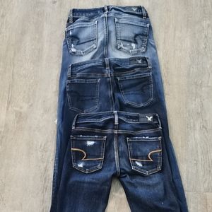Lot of 3 AE skinny jeans